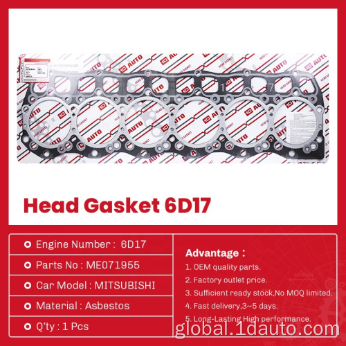 Head Gasket Kit for MITSUBISHI 6D17 ME071955 Cylinder Head Gasket Set for MITSUBISHI 6D17 Supplier